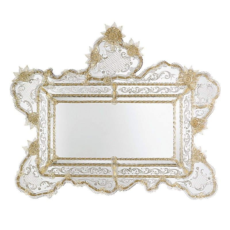 Murano Casanova Mirror Engraved in Venetian Style