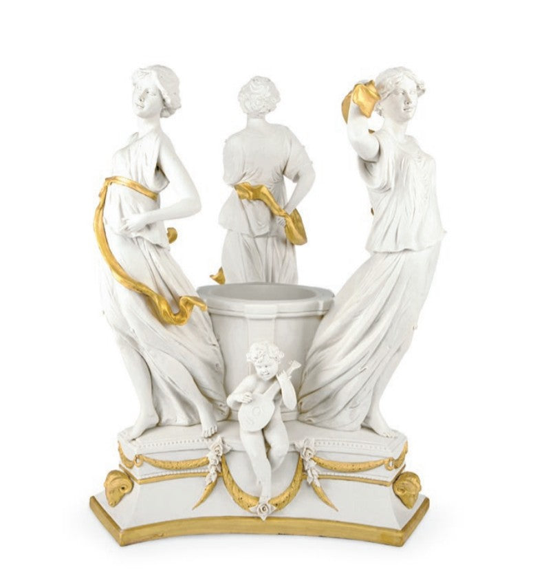 Dancing Around the Well Porcelain Centrepiece