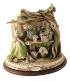 The Flowers Seller Porcelain Sculpture